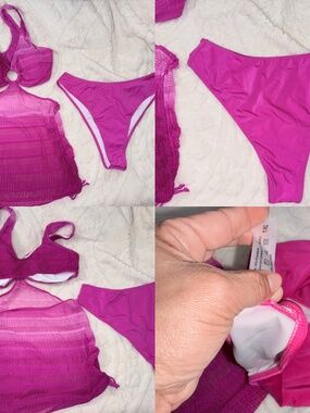 Swim SXY Plus Size Gradient Color Hollow Out Sexy Swimsuit Dress